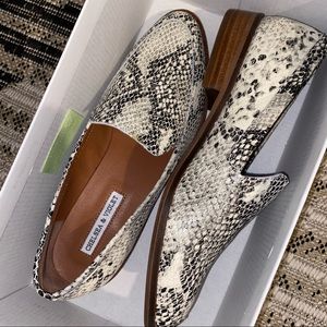 Chelsea & Violet Snake Skin Loafers